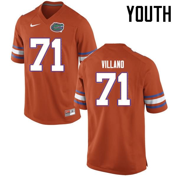 Youth NCAA Florida Gators Nick Villano #71 Stitched Authentic Nike Orange College Football Jersey FWZ4765JY